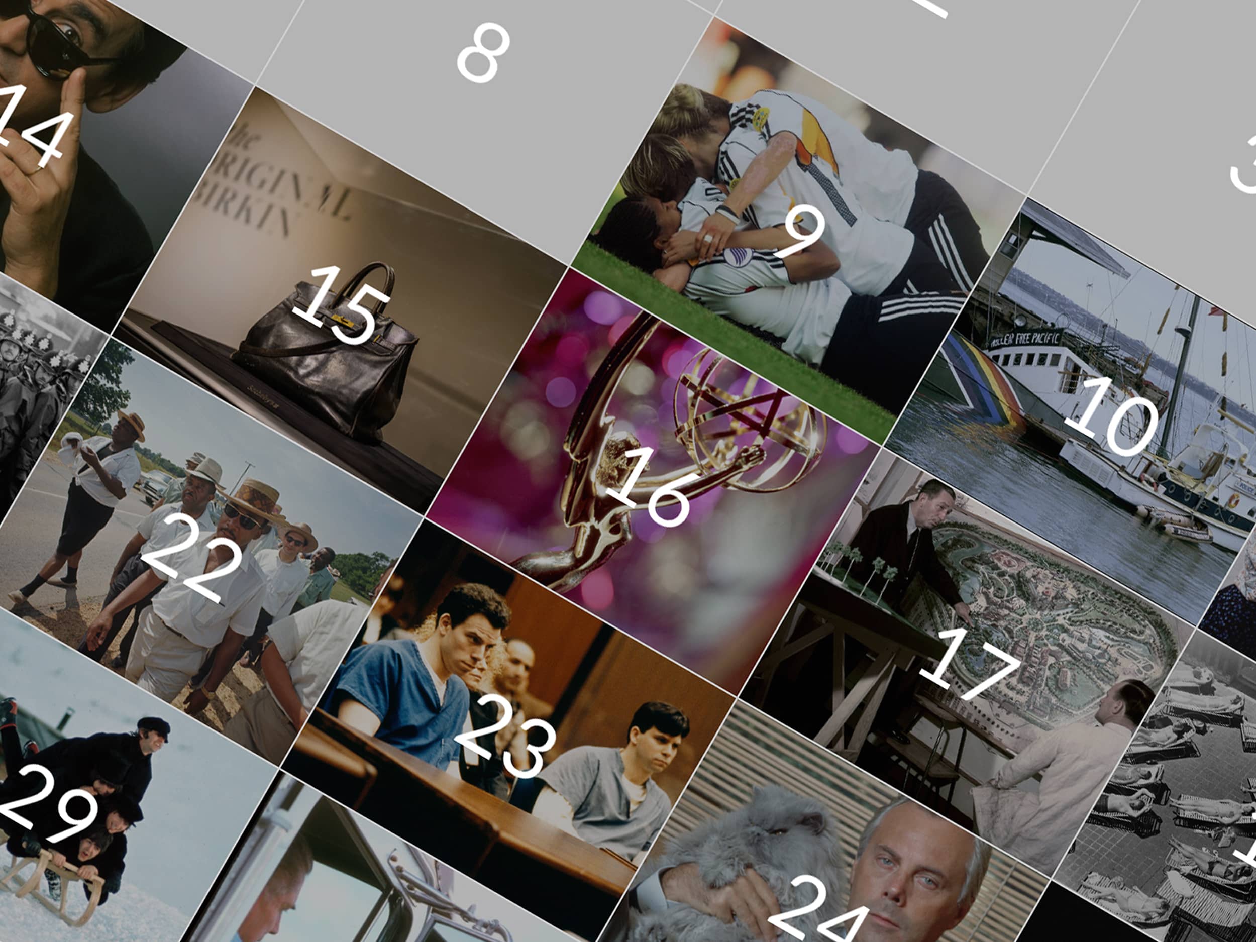 Getty Images Archive Calender screenshot